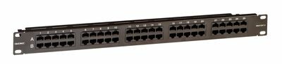 Патч-панель телефонная 19",1U,CAT3, 50 портов RJ45