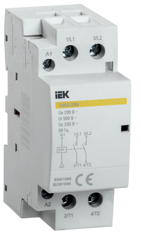 Контактор модульный КМ63-20М 63А 2НО 230В AC IEK