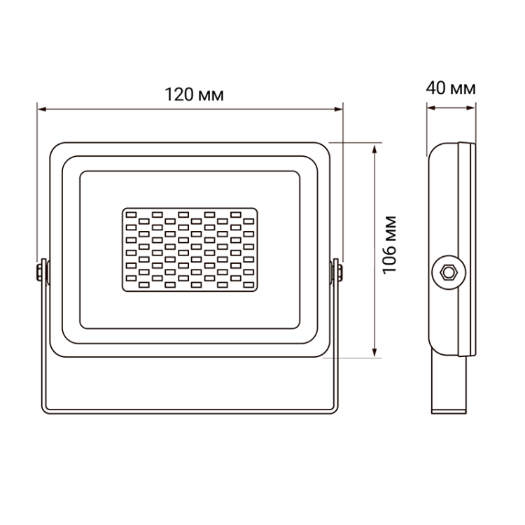 Прожектор (LED) 10Вт  850лм 6500К IP65 сер. Jazzway