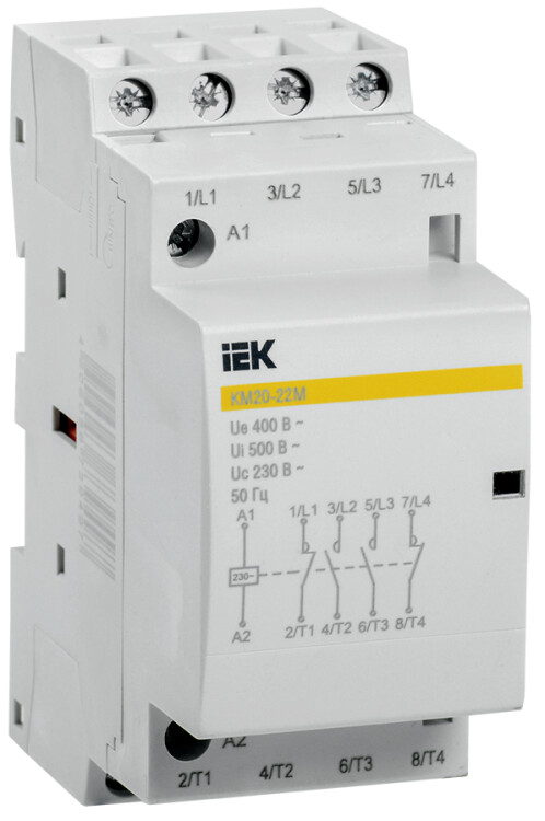 Контактор модульный КМ20-22М 20А 2НО+2НЗ 230В AC IEK