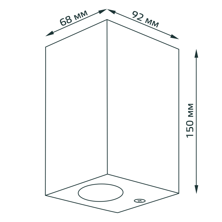 Светильник Gauss Cube настенный архитектурный 2*GU10, 160*68*92мм, 220-240V/50-60Hz, 2*35W IP54 (1/1