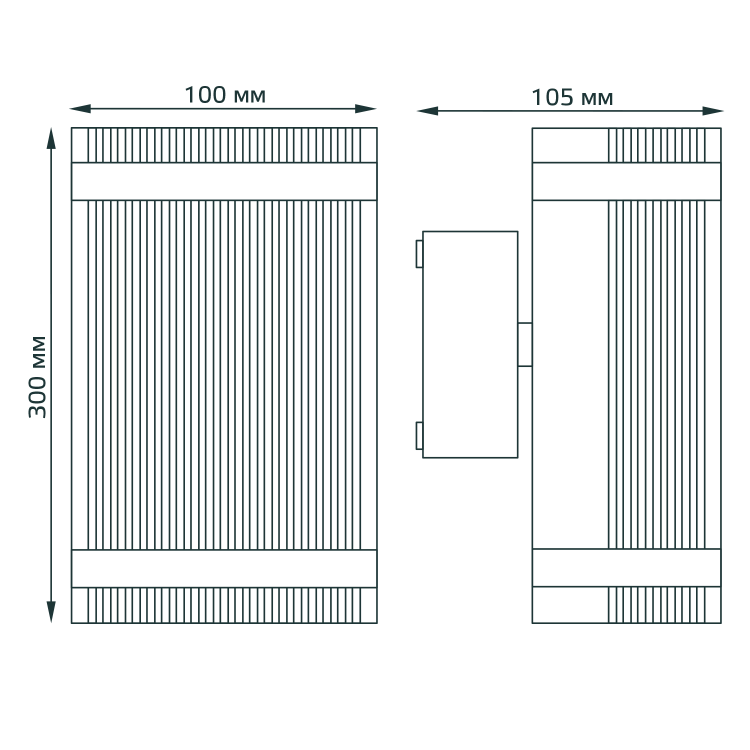Светильник садово-парковый Gauss Enigma настенный архитектурный, 2xGU10, 100*105*300mm, 170-240V / 5