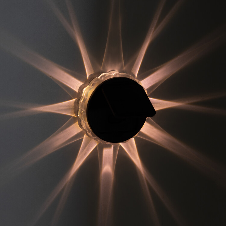 Светильник фасадный (LED) 0,5Вт 16лм 6500К IP44 настен. чер. от солн. бат. Звезда ЭРА