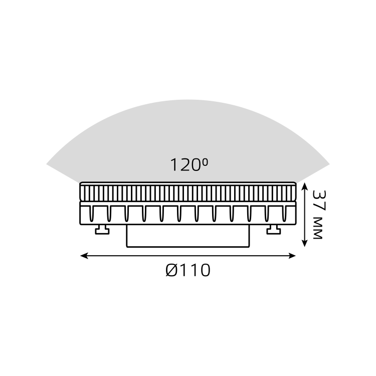 Лампа светодиод. (LED) Таблетка GX70 12Вт 1150лм 4100К 230В матов. Gauss