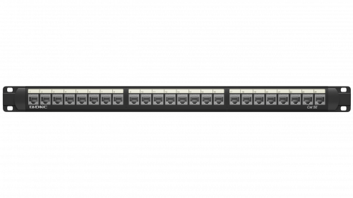 Патч-панель 19",1U,CAT5E, 24 модуля RJ45, экранированная