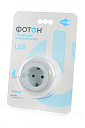 Светильник-ночник LED со встр. вилкой+ розетка, с фотосенсором NM-500A ФОТОН-Светильники ночники - купить по низкой цене в интернет-магазине, характеристики, отзывы | АВС-электро