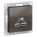Розетка USB-зарядное устр-во 2-я, 2100мА, мокко  AtlasDesign-USB-розетки (зарядные устройства) - купить по низкой цене в интернет-магазине, характеристики, отзывы | АВС-электро