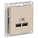 Розетка USB-A+A, 5В/2,1 А, 2х5В/1,05 А, песочный AtlasDesign-USB-розетки (зарядные устройства) - купить по низкой цене в интернет-магазине, характеристики, отзывы | АВС-электро