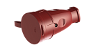 Розетка переносная РА16-005 16А красная IP44 PLEXUP-Розетки на кабель - купить по низкой цене в интернет-магазине, характеристики, отзывы | АВС-электро